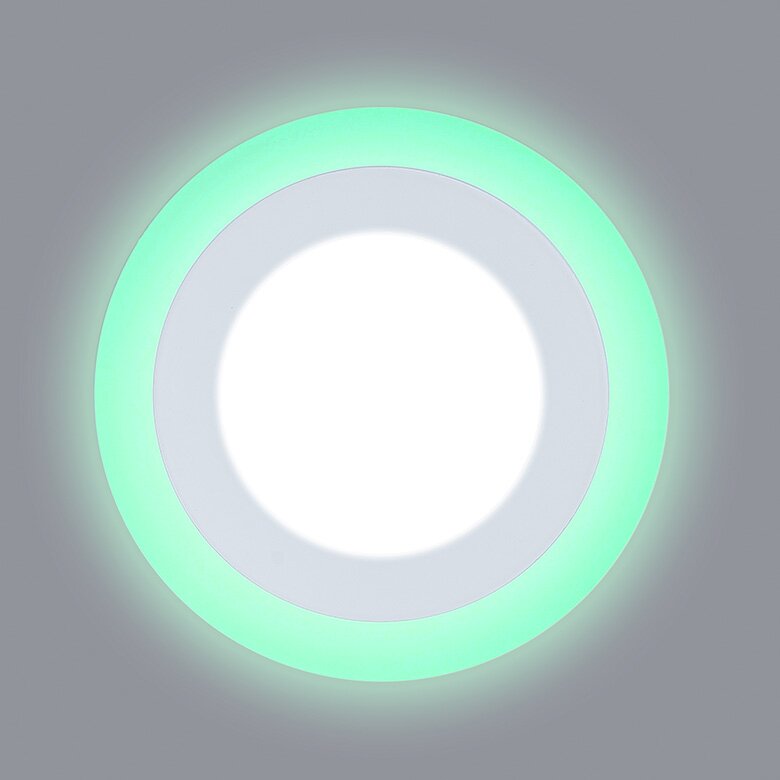 Ультратонкий светильник с зеленой матовой светодиодной подсветкой 12+4w