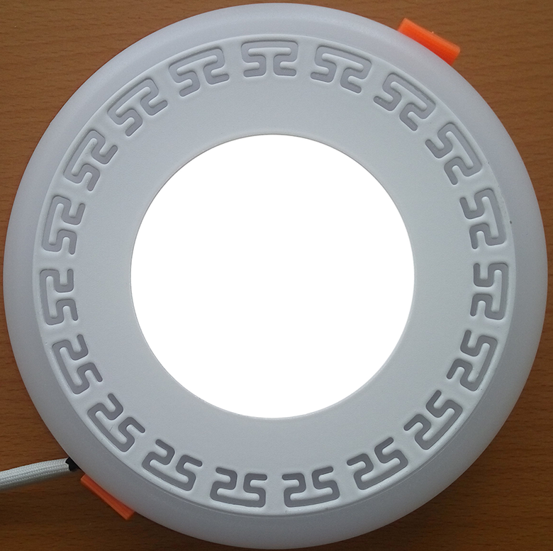 Ультратонкий светильник с классическим орнаментом и белой светодиодной подсветкой 6+3w